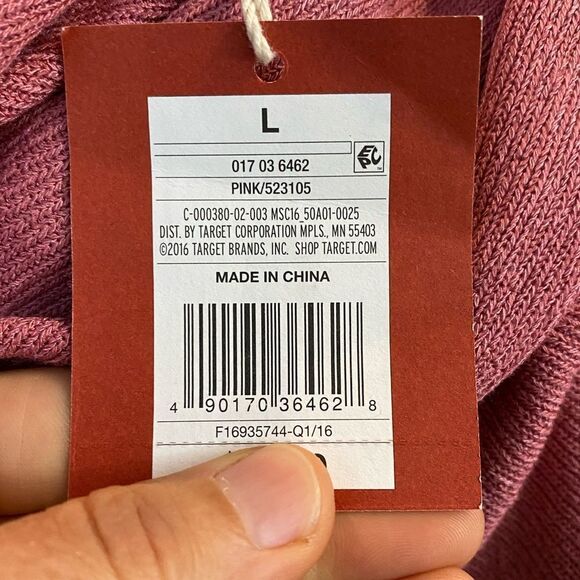 MOSSIMO supply co. Pink flare fine knit wide scoop neck‎ tunic top - Picture 3 of 6